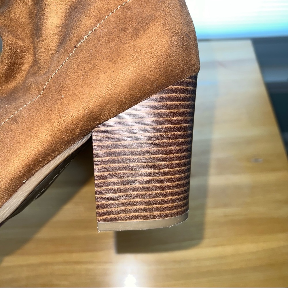 Indigo Rd. Brown Suede Ankle Booties “Obie” heeled boots women’s 7.5 like new - Picture 12 of 14